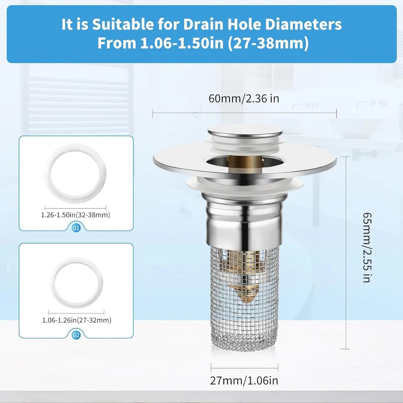 🔥Christmas promotion activities: Bathroom Sink  Universal Pop Up Sink Drain Filter