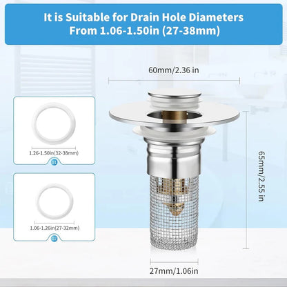 🔥Christmas promotion activities: Bathroom Sink  Universal Pop Up Sink Drain Filter